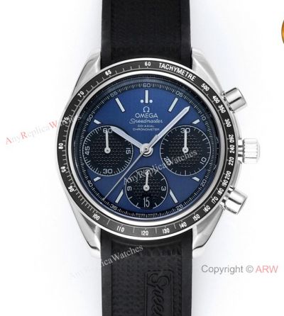 HRF Swiss Replica Omega Speedmaster Racing Chronograph Watch Blue Dial